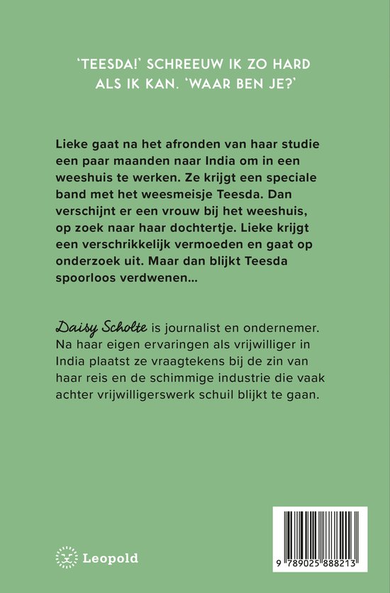 Achterflap van Geen Weesmeisje